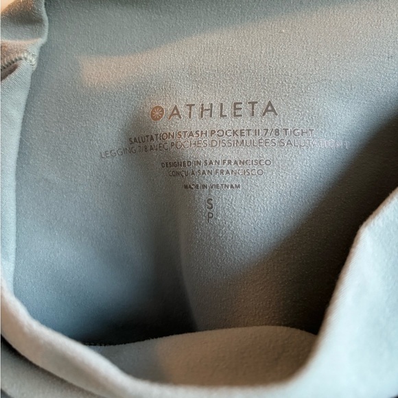Athleta Women’s Salutation II Stash Pocket 7/8 Leggings Size Small - Picture 7 of 7